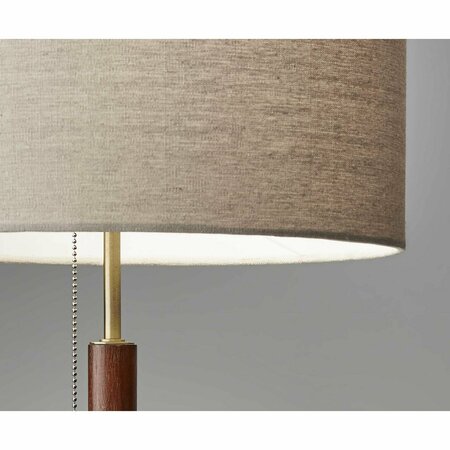 Homeroots Walnut Wood & Metal Table Lamp15 x 7 x 26.25 in. 372570